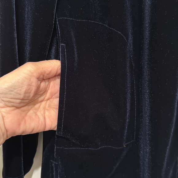 Chico's dark navy Velvet Jacket - Picture 3 of 7